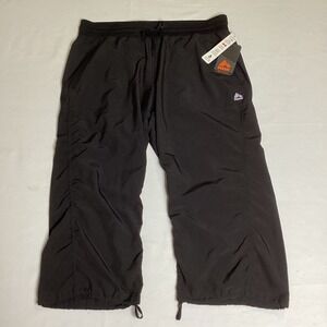 RBX Size L black capri track pants athletic cropped techwear streetwear